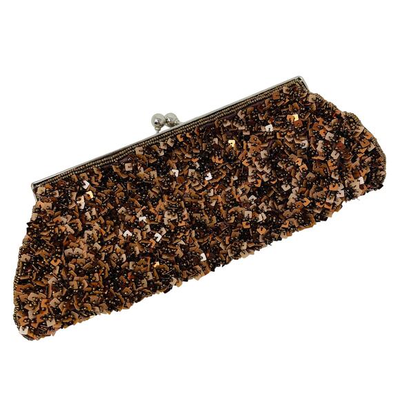 Nicole Lee Formal Clutch Bag Sequin Adjustable Chains - Picture 1 of 6